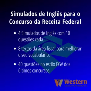 Imagem de capa para o Curso online Simulados de Inglês para a Receita Federal