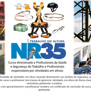 Imagem do curso NR-35 Para Técnicos de Segurança do Trabalho e Responsáveis por atividades em altura. 