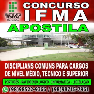 Imagem de capa para o Ebook APOSTILA DISCIPLINAS COMUNS CARGOS NIVEL MÉDIO, TÉCNICO E SUPERIOR – IFMA2023