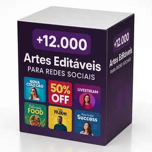 Imagem de capa para o Ebook 12.000 Artes Editáveis para Canva