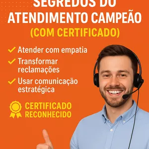 Imagem do curso Segredos do Atendimento Campeão - Curso de Atendimento ao Cliente ( Com Certificado )