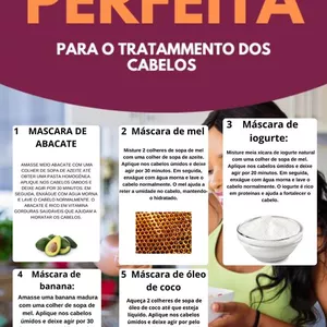 Imagem de capa para o Ebook Tratamento natural e caseiro para cabelos  