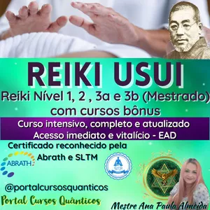 Imagem de capa para o Curso online Formação Completa em Reiki Usui do Nível 1 ao 3b Mestrado - Terapeuta Reikiano