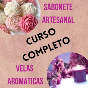 Imagem de capa para o Ebook Curso sabonetes artesanais e velas Aromáticas 