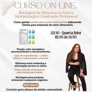 Imagem do curso Rotulagem de Alimentos na Prática: Interpretação e Construção Profissional