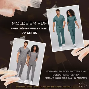 Imagem de capa para o Curso online ✨[Molde em PDF] - Pijama Cirúrgico Daniela &amp; Daniel ID 4955223✨
