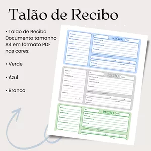 Imagem de capa para o Ebook Talão de Recibo