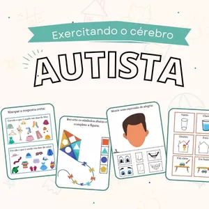 Imagem de capa para o Ebook  Kit Exercitando o Cérebro Autista (Atividades em PDF)