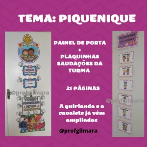 Imagem de capa para o Ebook Painel de porta bem-vindos (tema:piquenique)