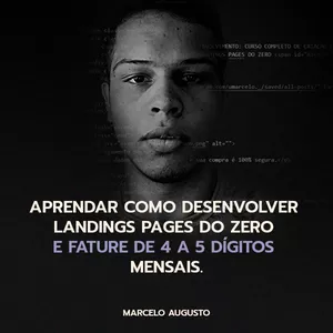 Imagem de capa para o Curso online Do zero ao desenvolvimento: Curso completo de criação de landing pages