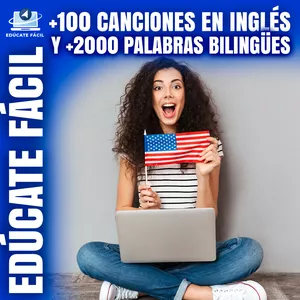 Imagen de portada para Curso online + 100 CANCIONES EN INGLÉS  Y +2000 PALABRAS BILINGUES