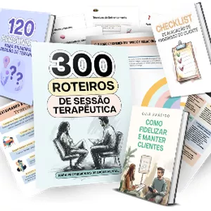 Imagem de capa para o Ebook 300 Roteiros Para Sessão de Terapia