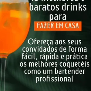Imagem de capa para o Ebook 15 Melhores e Baratos Drinks para Fazer em Casa