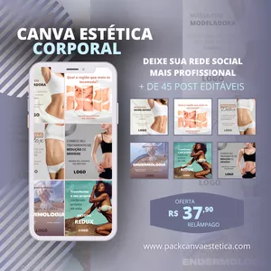 Imagem do curso Pack Canva Estética Corporal