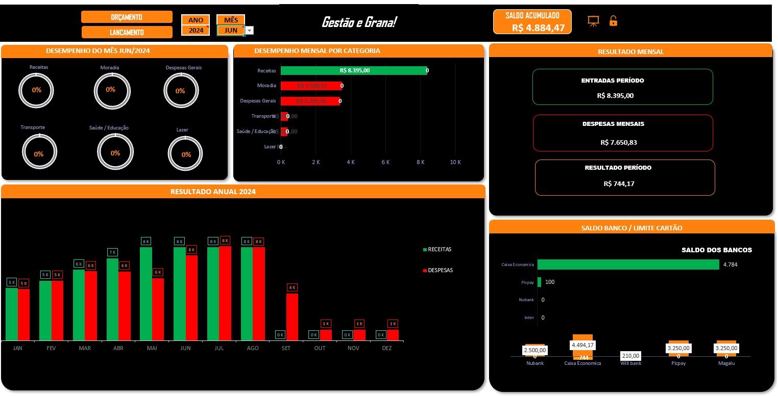Planilha Planilha financeira - Gestão e Grana