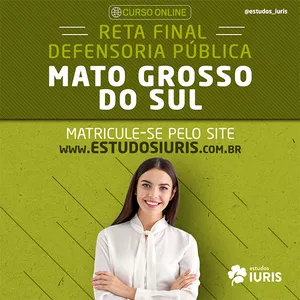 Imagem de capa para o Curso online RETA FINAL - DEFENSORIA PÚBLICA DO MATO GROSSO DO SUL