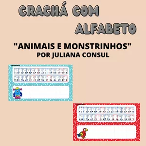 Imagem de capa para o Ebook Crachás editáveis - tema: "animais e monstrinhos"