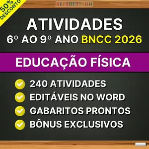 Imagem do curso EDUCAÇÃO FÍSICA - Atividades do 6º ao 9º ano - BNCC 2026