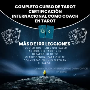 Imagen de portada para Curso online CURSO COMPLETO DE TAROT CON MAS DE 100 LECCIONES, APRENDE A LEER LAS CARTAS Y DESENVOLVER LA CLARIVIDENCIA