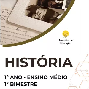Imagem de capa para o Ebook História 1º Ano 1º Bimestre (Ensino Médio) - Apostila com Planos de Aula