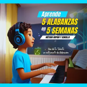 Imagen de portada para Curso online APRENDE 5 ALABANZAS EN 5 SEMANA