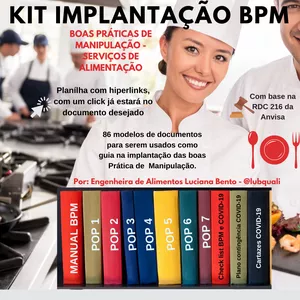 Imagem de capa para o Curso online KIT Implantação BPM (Boas Práticas de Manipulaçã0- Serviços de alimentação) -com base na RDC216 