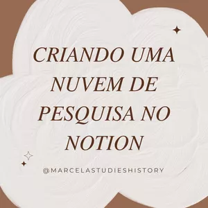 Imagem de capa para o Curso online Criando uma nuvem de pesquisa no Notion ☁️✨