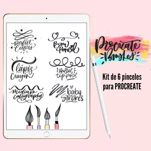 Imagen de portada para Curso online Pinceles para hacer Lettering en Procreate