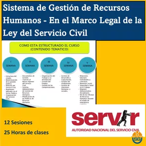 Imagem principal do produto Diplomado Sistema de Gestión de Recursos Humanos - En el Marco Legal de la Ley del Servicio Civil