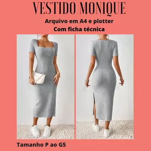 Imagem de capa para o Ebook Molde vestido monique