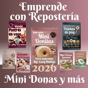 Imagen de portada para Ebook Pack Mini Donas y Repostería para Emprender. E-books