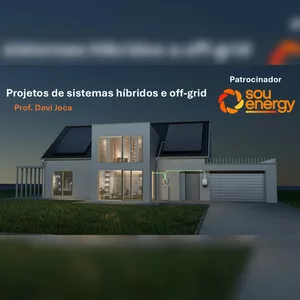 Imagem de capa para o Curso online Projetos de sistemas híbridos e off-grid
