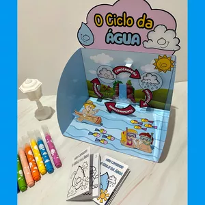 Imagem de capa para o Ebook Recurso e livrinho “O Ciclo da Água”