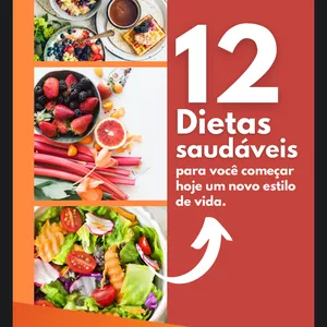 Imagem de capa para o Ebook 12 Dicas de Dietas pra você começar uma vida saudável hoje!