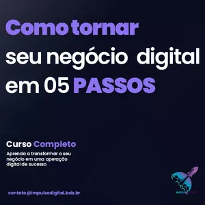 Imagem de capa para o Curso online Como tornar o seu negócio digital em 5 passos