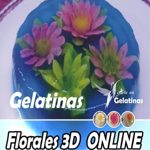 Imagen de portada para Curso online Curso de Gelatina Floral  3D en Video  para Principiantes 