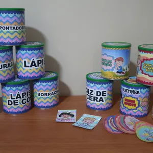 Imagem de capa para o Ebook DECORAÇÃO EM LATAS PARA CLASSE INFANTIL - TIA GABI