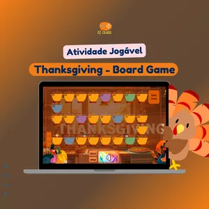Imagem de capa para o Curso online Atividade Jogável Individual for English Class  - Thanksgiving: Board Game 