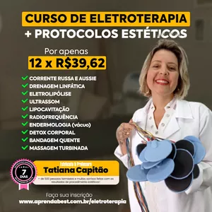Curso Curso de Eletroterapia Estética + Protocolos 