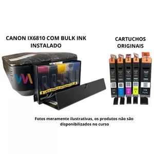 Imagem de capa para o Curso online Curso Completo de Instalação de Bulk Ink na Canon iX6810, incluindo a preparação dos cartuchos originais da impressora para receberem o Bulk Ink.