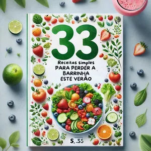 Imagem de capa para o Ebook 33 Receitas Simples para Perder a Barriguinha este Verão