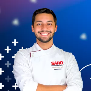 Imagem de capa para o Curso online Curso de confeitaria SARO: Felipe Ferrara Recordista do Bake Off Brasil