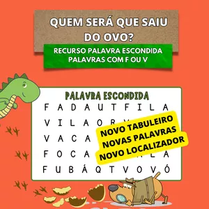 Imagem de capa para o Curso online RECURSO PALAVRA ESCONDIDA PALAVRAS COM F OU V