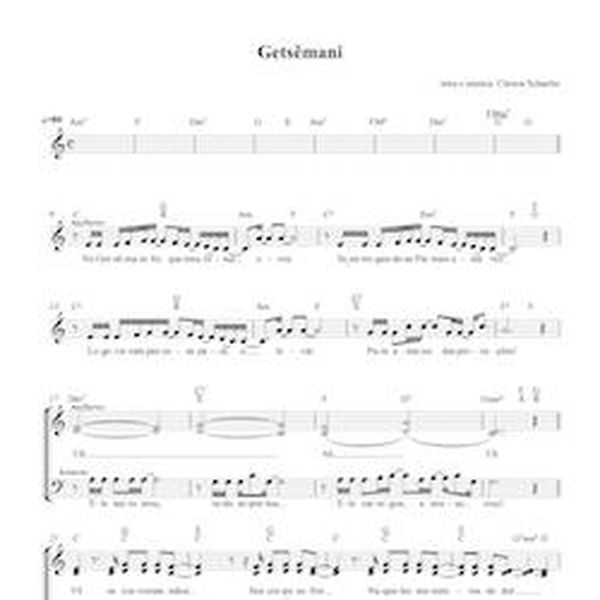 Getsemani arranjo para coral com voz e cifra Cleiton Schaefer
