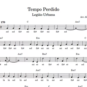Imagem de capa para o Ebook Tempo Perdido (Legião Urbana) - Partitura Facilitada em Mi Menor