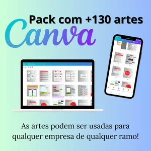 Imagem do curso PACK DE ARTES DO CANVA (+130 ARTES EDITÁVEIS) 