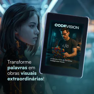 Imagem de capa para o Ebook CodeVision: Manual Completo de Engenharia de Prompts para Criação Visual com IA