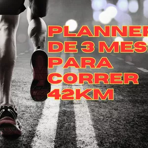 Imagem de capa para o Ebook Planner treino de corrida - 3 meses para correr 42KM (Maratona)