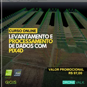 Imagem de capa para o Curso online LEVANTAMENTO E PROCESSAMENTO DE DADOS COM PIX4D