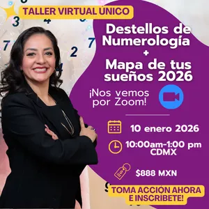 Imagen de portada para Evento online Destellos de Numerología + Mapa de sueños 2026